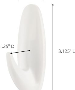 Alternative view of Command Medium Designer Hooks. 2 Hooks and 4 Strips. Damage-Free Hanging Wall Hook with Adhesive Strips. No Tools Great for Hanging. Organization and Storage. Holds up to 3 lb